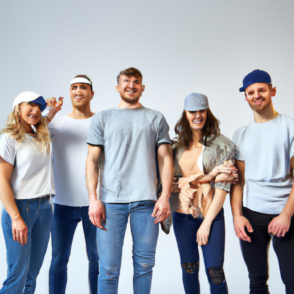 Diverse team practicing improvisation with smiles in a bright training room